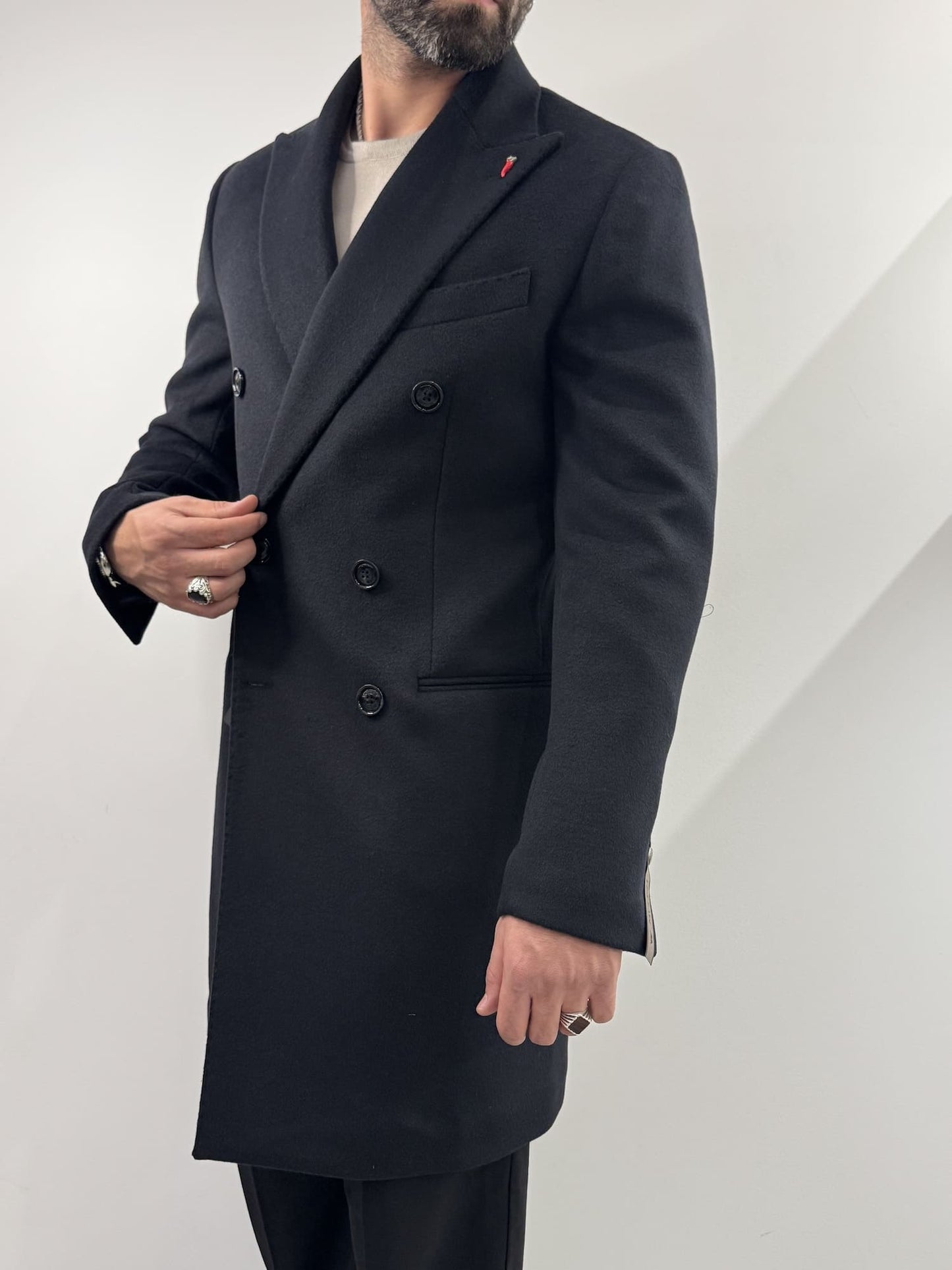 Cappotto Mulish doppio petto nero