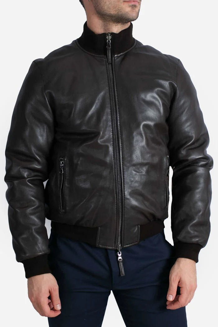 Derek seamless reversibile Giubbotto in pelle