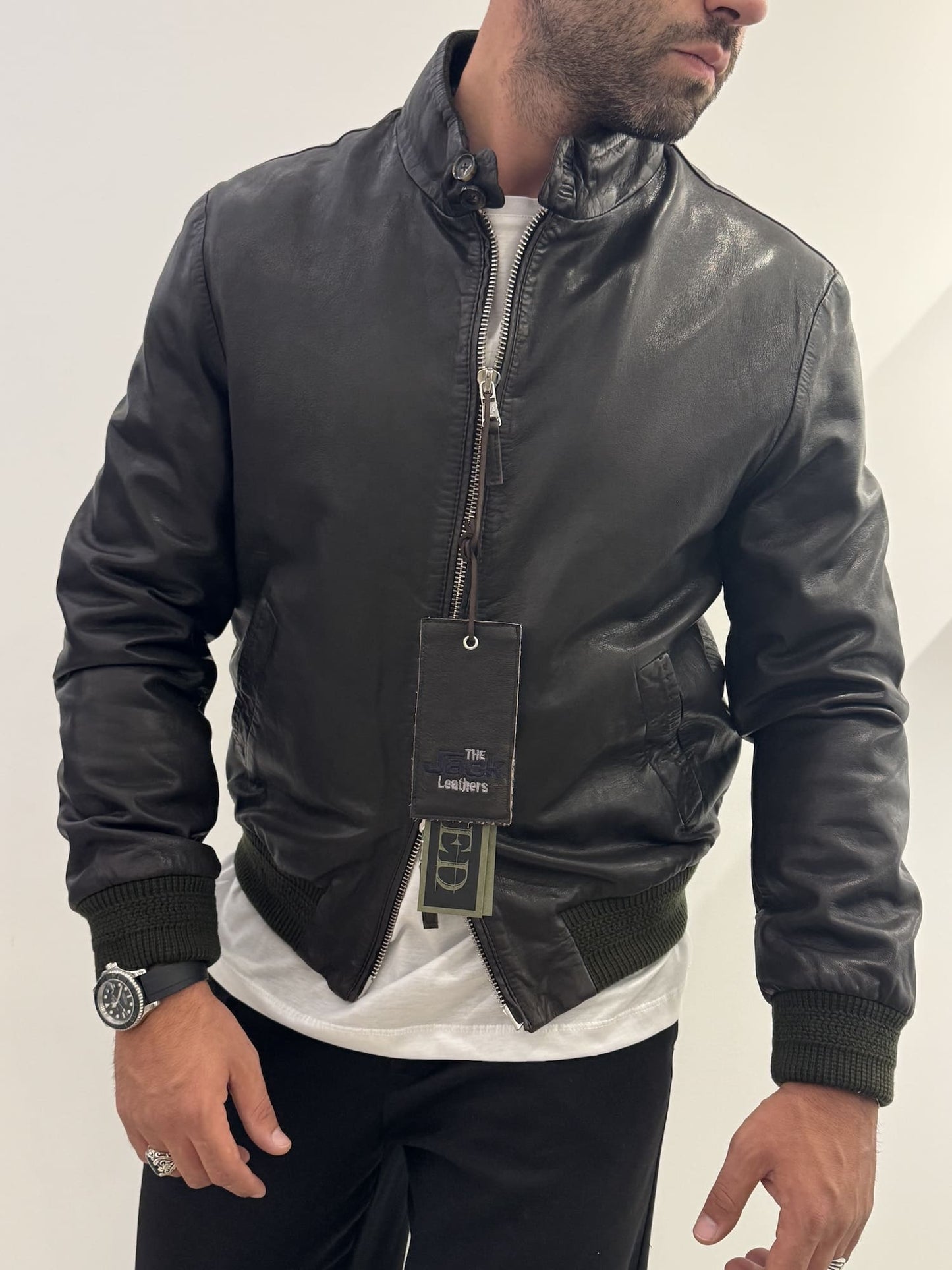 Giubbotto The Jack Leathers in vera pelle