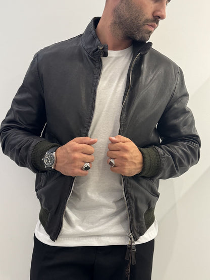 Giubbotto The Jack Leathers in vera pelle