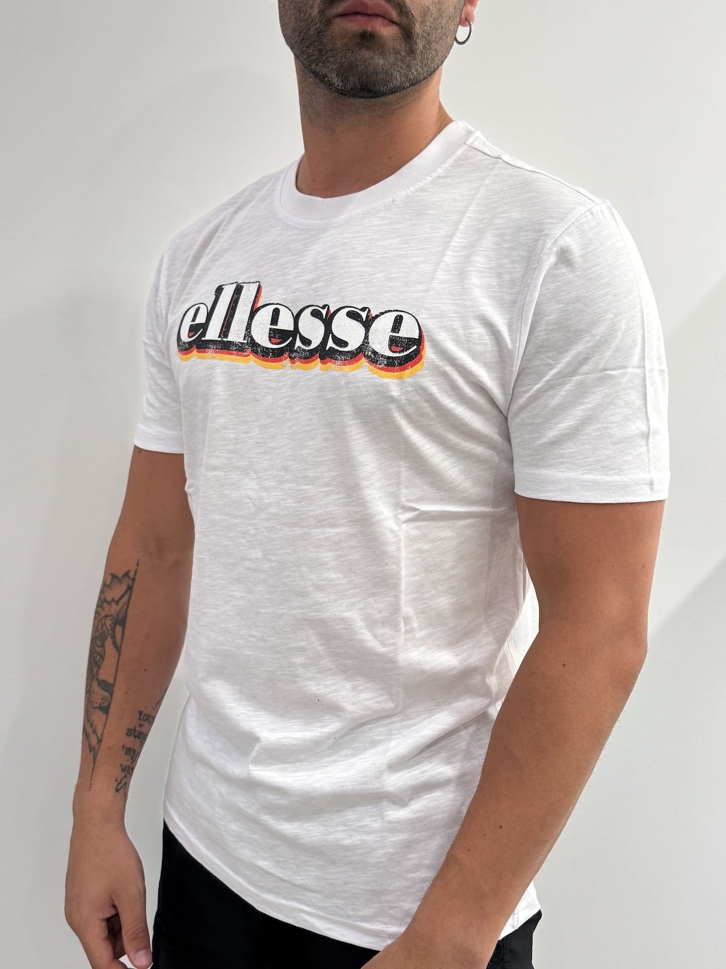 T-shirt Ellesse in cotone fiammato