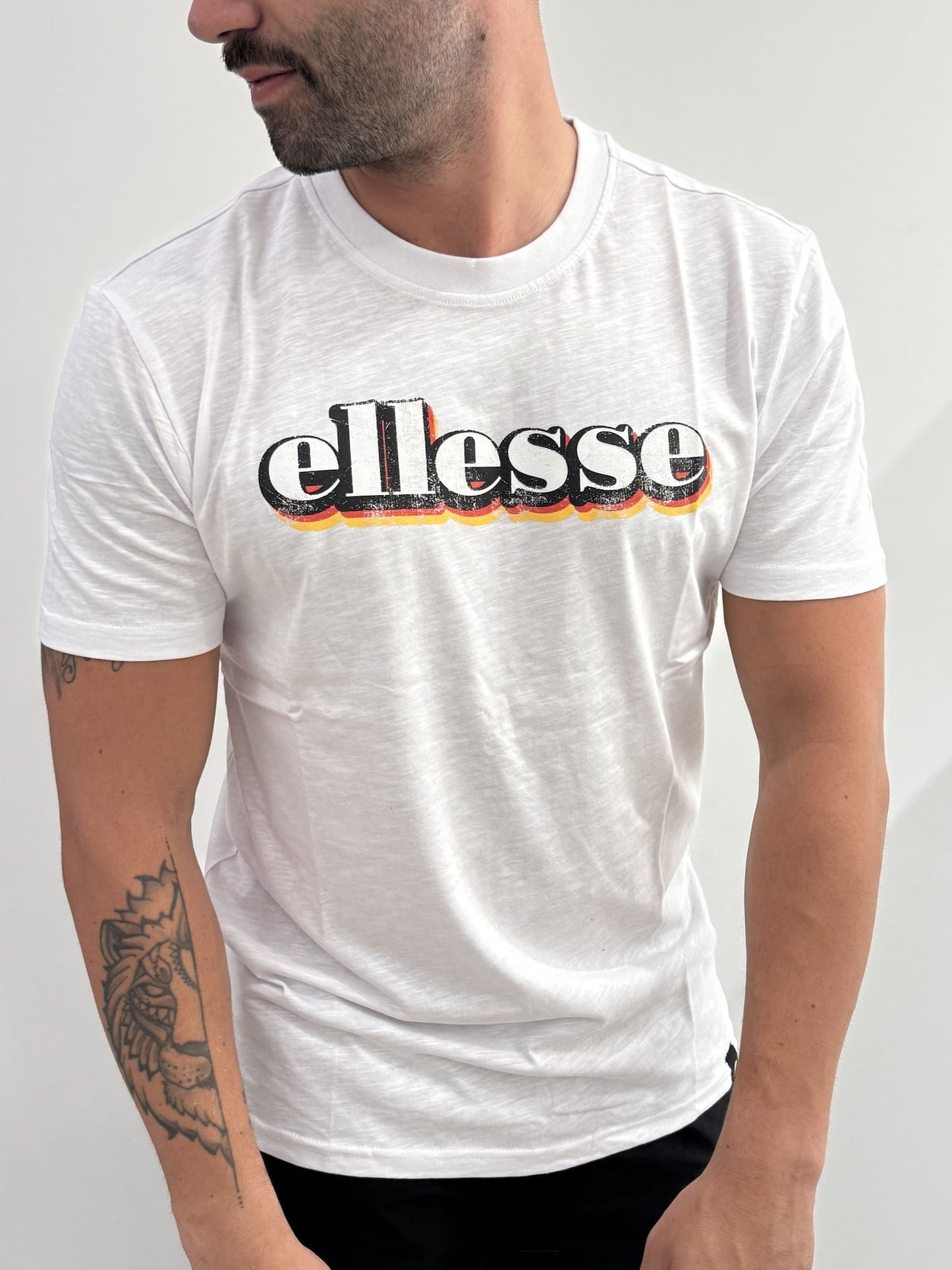T-shirt Ellesse in cotone fiammato