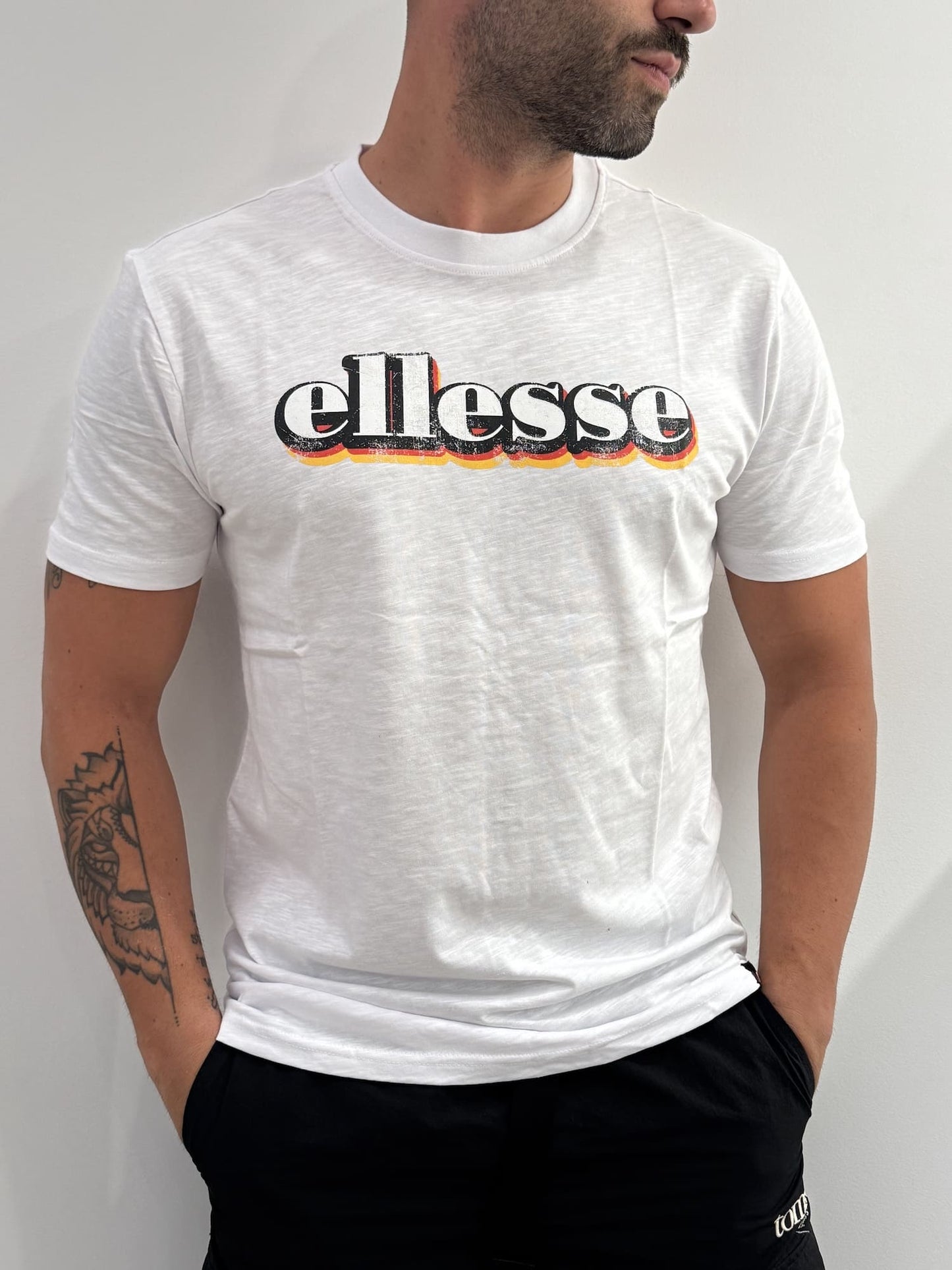 T-shirt Ellesse in cotone fiammato