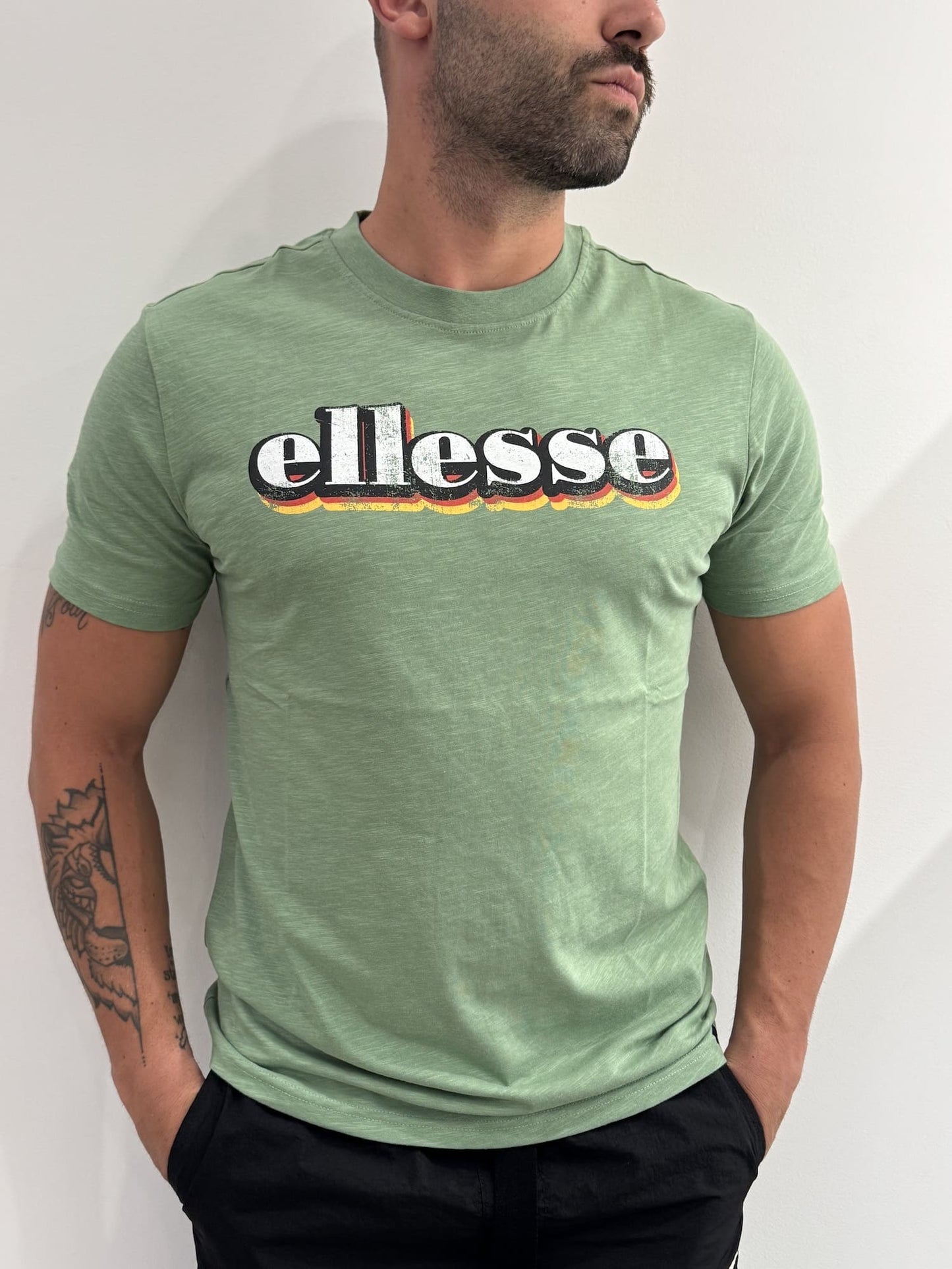 T-shirt Ellesse in cotone fiammato