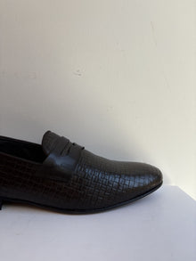 Mocassino uomo pelle intrecciata