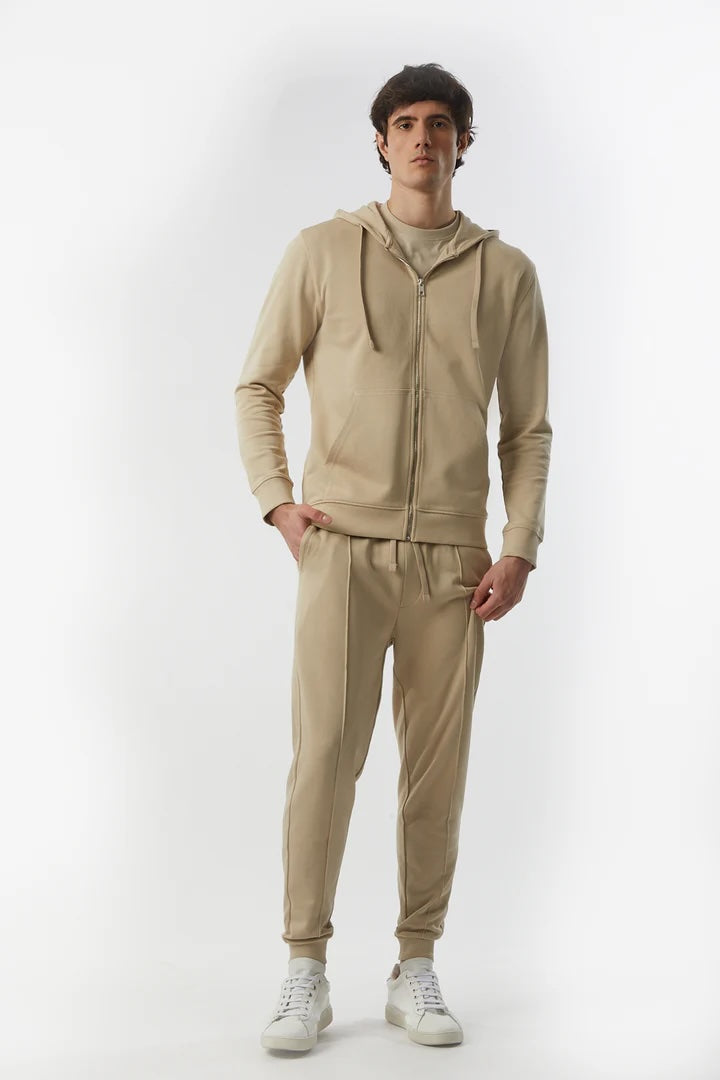 Felpa zip con cappuccio basic