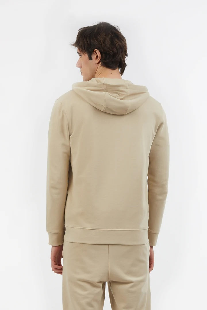 Felpa zip con cappuccio basic