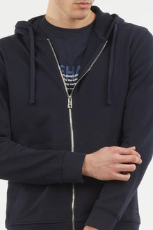 Felpa zip con cappuccio basic