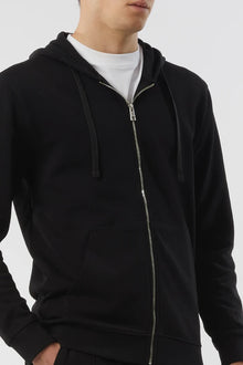 Felpa zip con cappuccio basic