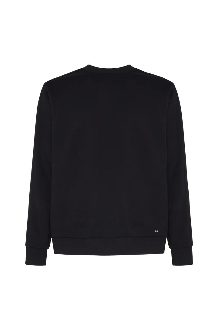 Felpa girocollo basic Sorbino nero