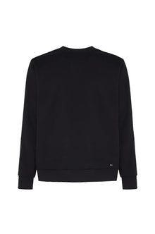 Felpa girocollo basic Sorbino nero