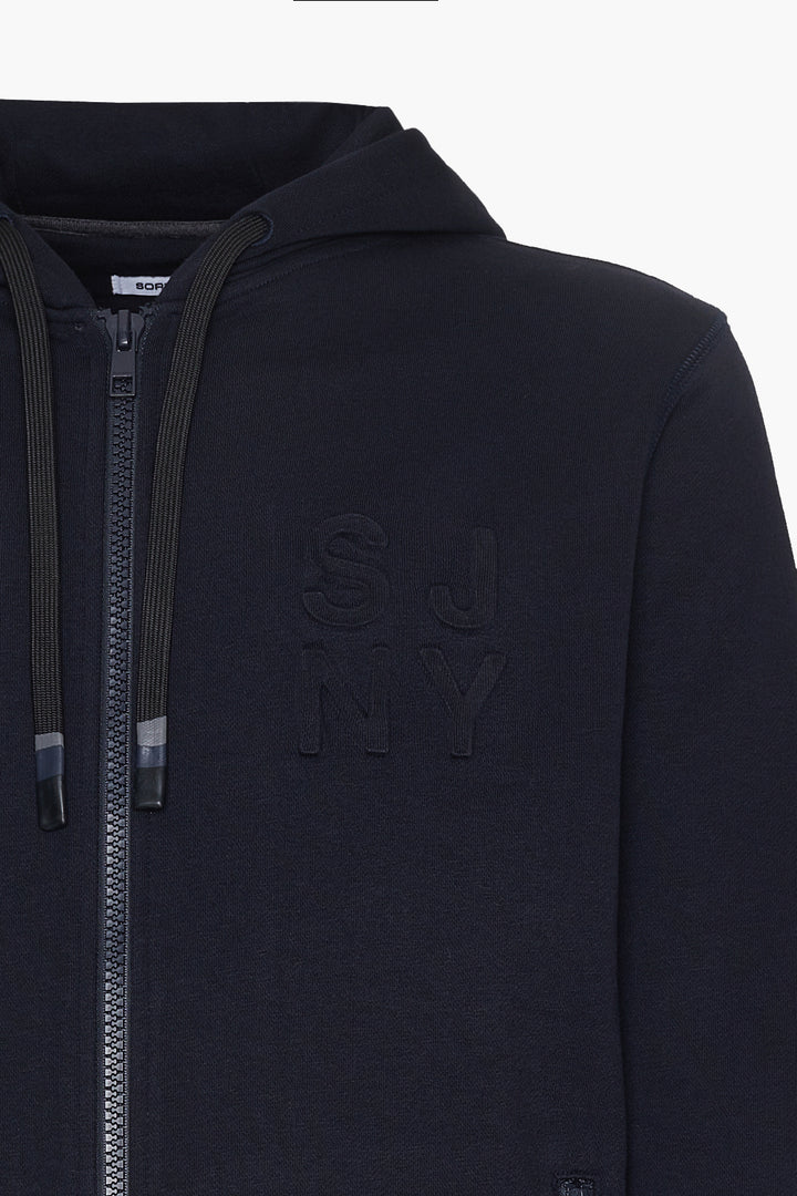 Felpa zip NY Sorbino blu navy