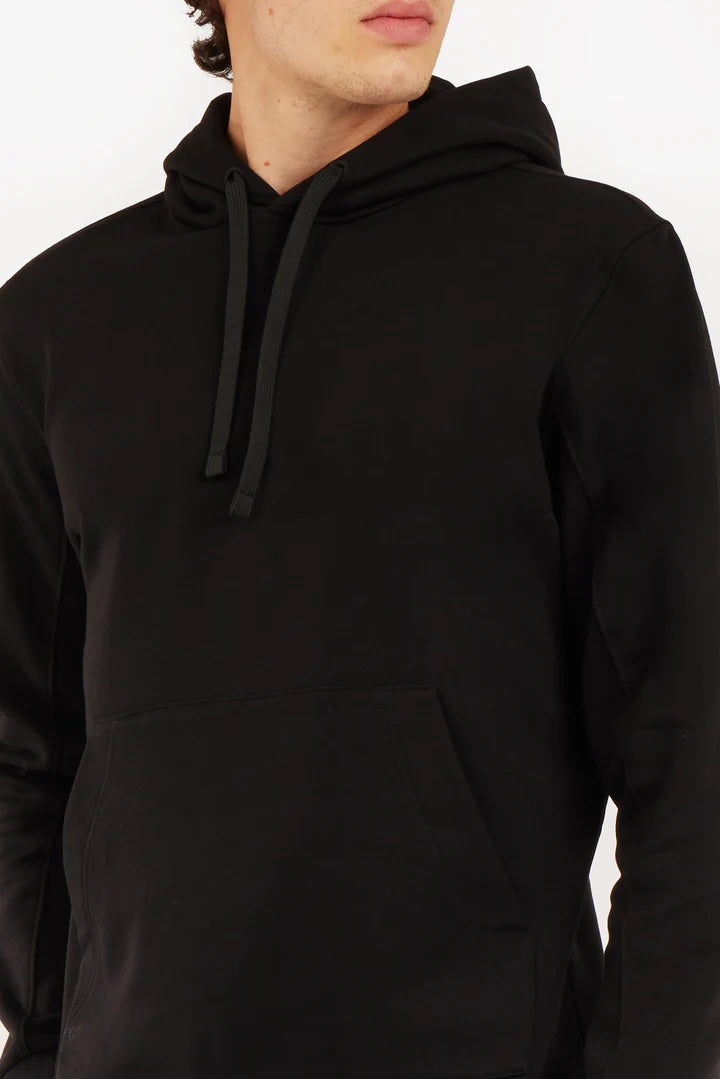 Felpa con cappuccio basic Sorbino nera