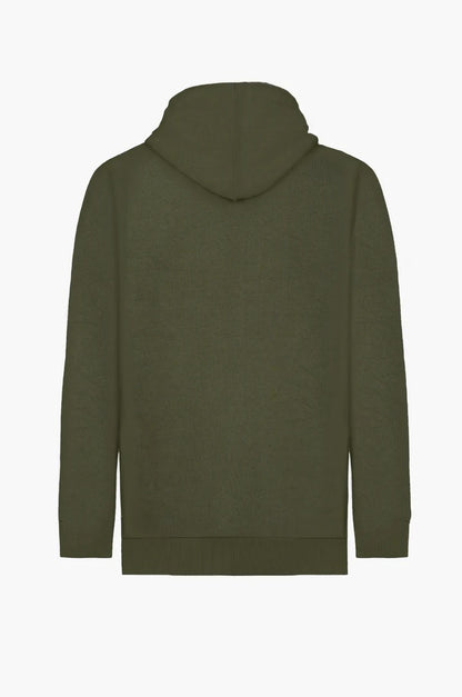 Felpa zip con cappuccio basic Sorbino verde