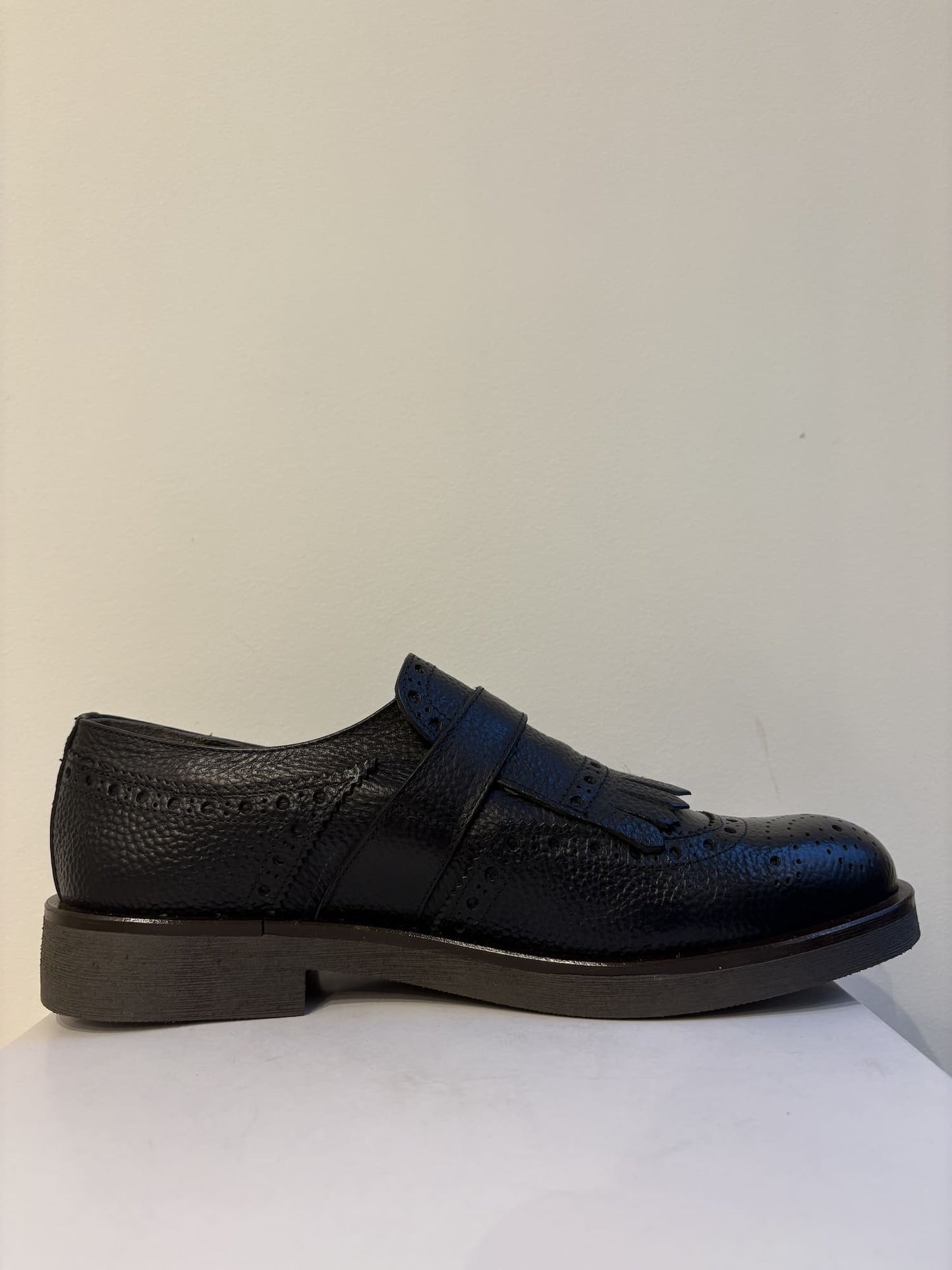 Mocassino con frangia e punta inglese