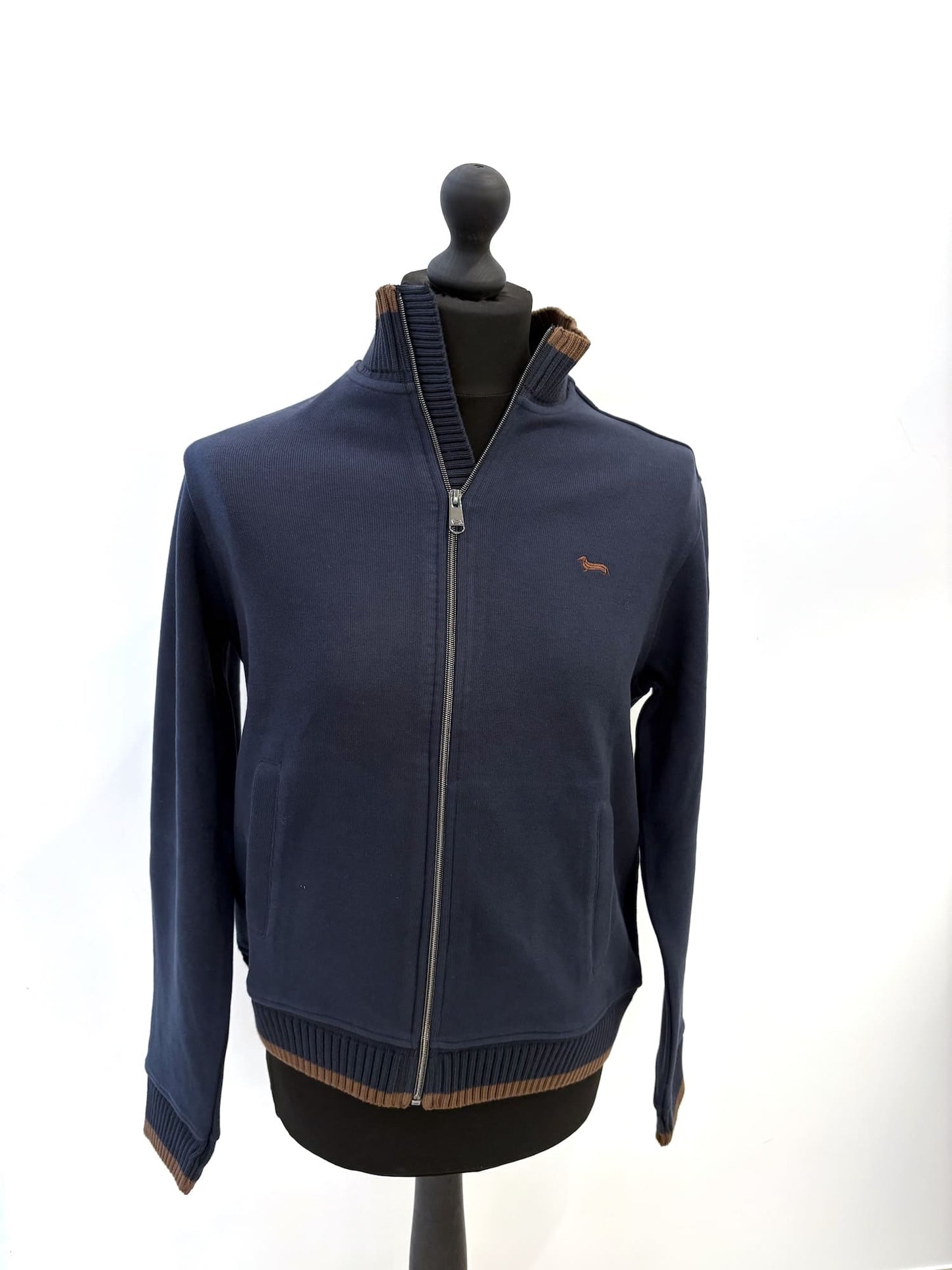 Felpa Harmont & Blaine full zip contrasto agli orli