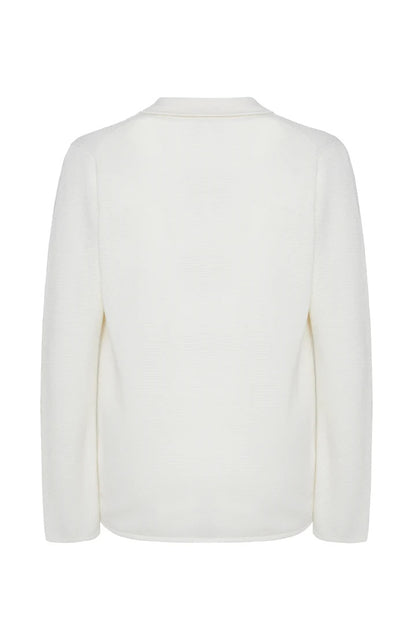 Giacca in maglia in cotone Sorbino white