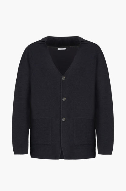 Giacca in maglia misto lana Sorbino blu navy