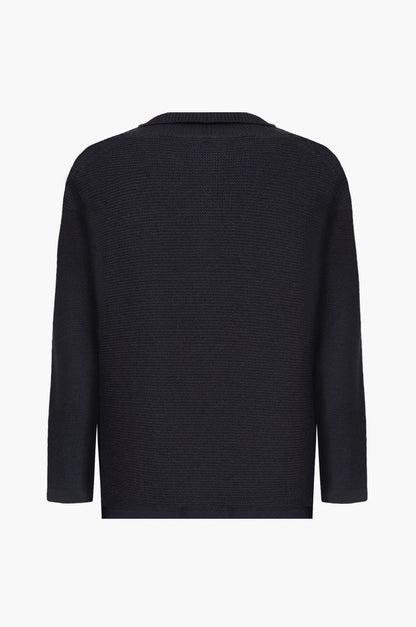 Giacca in maglia misto lana Sorbino blu navy