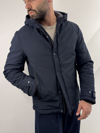 Giubbotto Hamaki-Ho con cappuccio blu