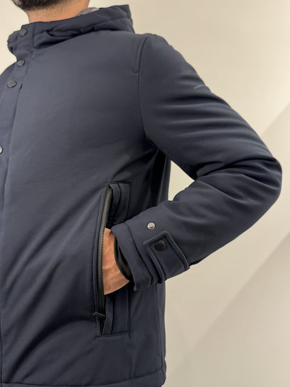 Giubbotto Hamaki-Ho con cappuccio blu