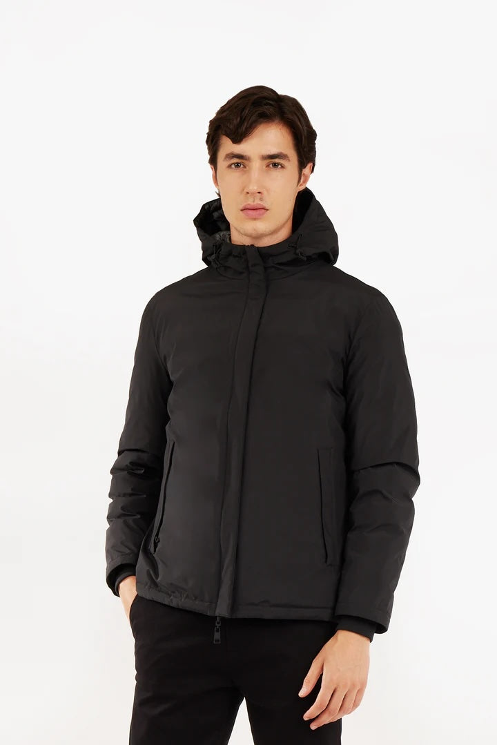 Giubbotto con cappuccio reversibile Sorbino nero