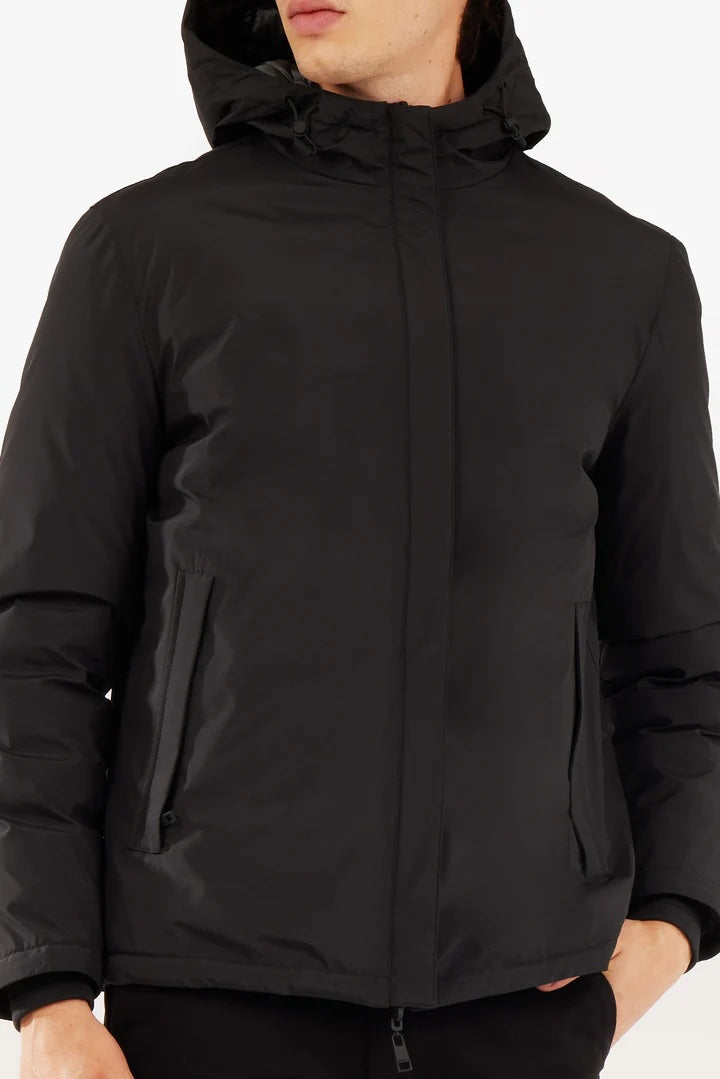 Giubbotto con cappuccio reversibile Sorbino nero