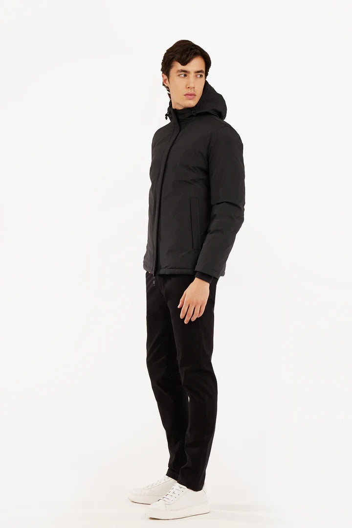 Giubbotto con cappuccio reversibile Sorbino nero