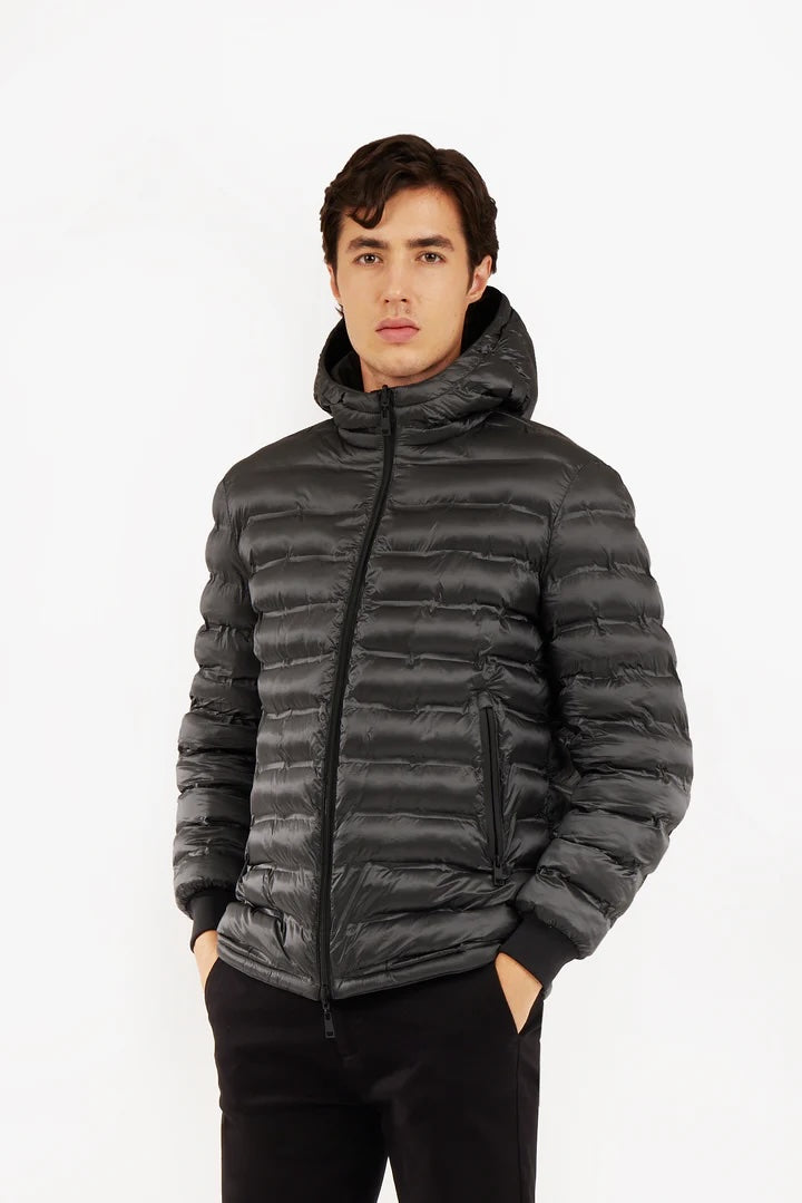 Giubbotto con cappuccio reversibile Sorbino nero