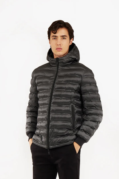 Giubbotto con cappuccio reversibile Sorbino nero