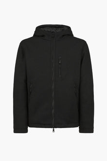 Giubbotto tecnico effetto maglia con cappuccio Sorbino nero