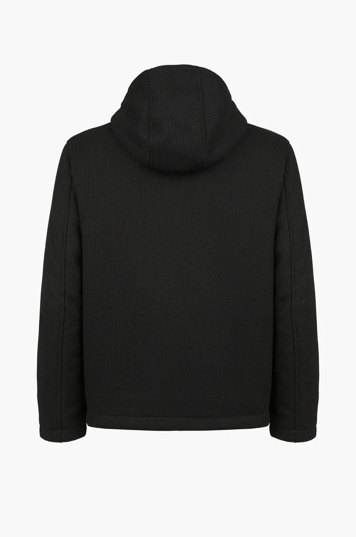 Giubbotto tecnico effetto maglia con cappuccio Sorbino nero