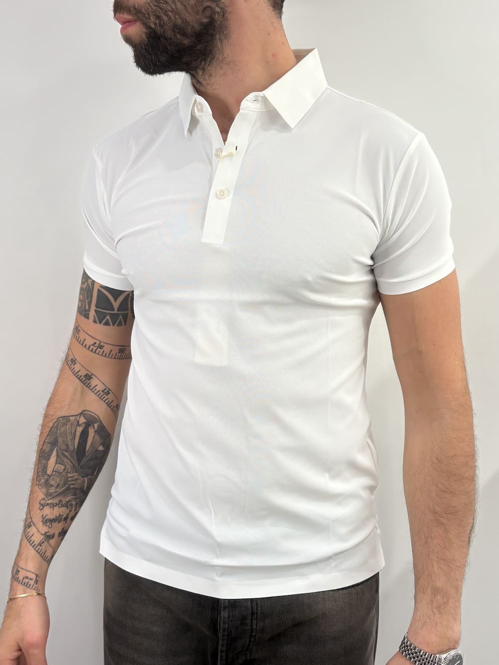 Polo athleisure super stretch white