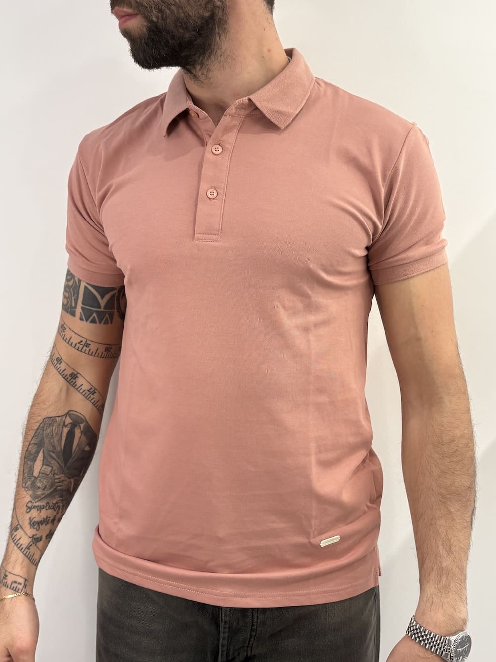 Polo in piquet con logo