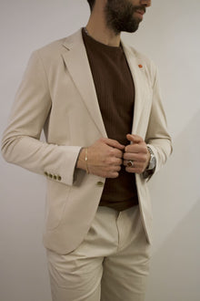 Giacca Gianni Lupo effetto melange beige