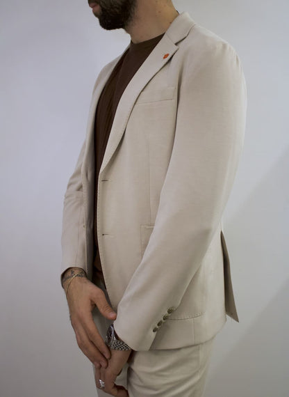 Giacca Gianni Lupo effetto melange beige