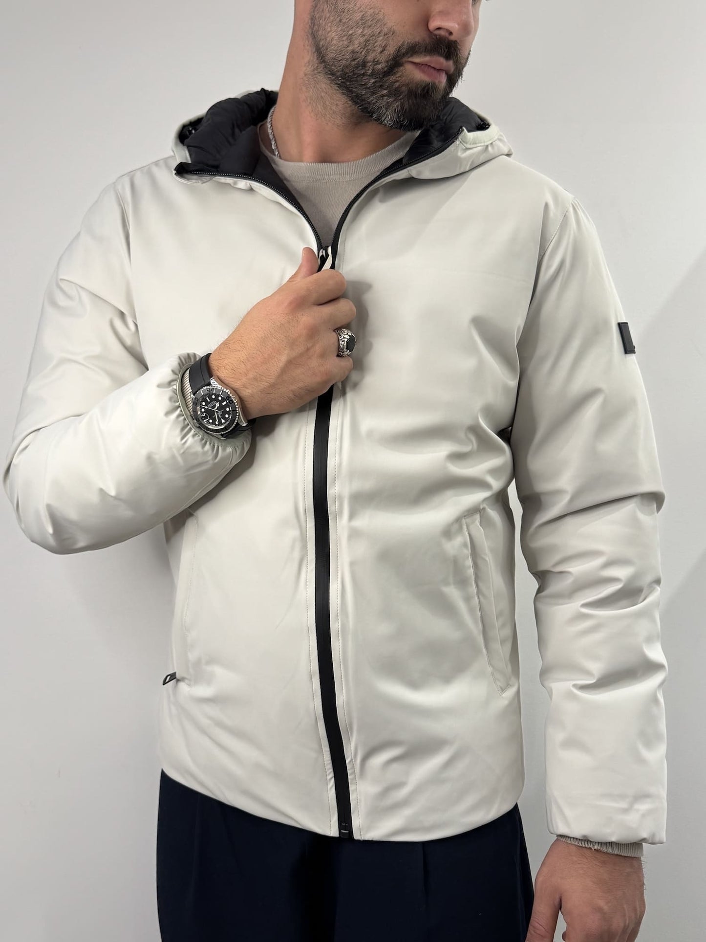 Giubbotto Gianni Lupo reversibile Ghiaccio