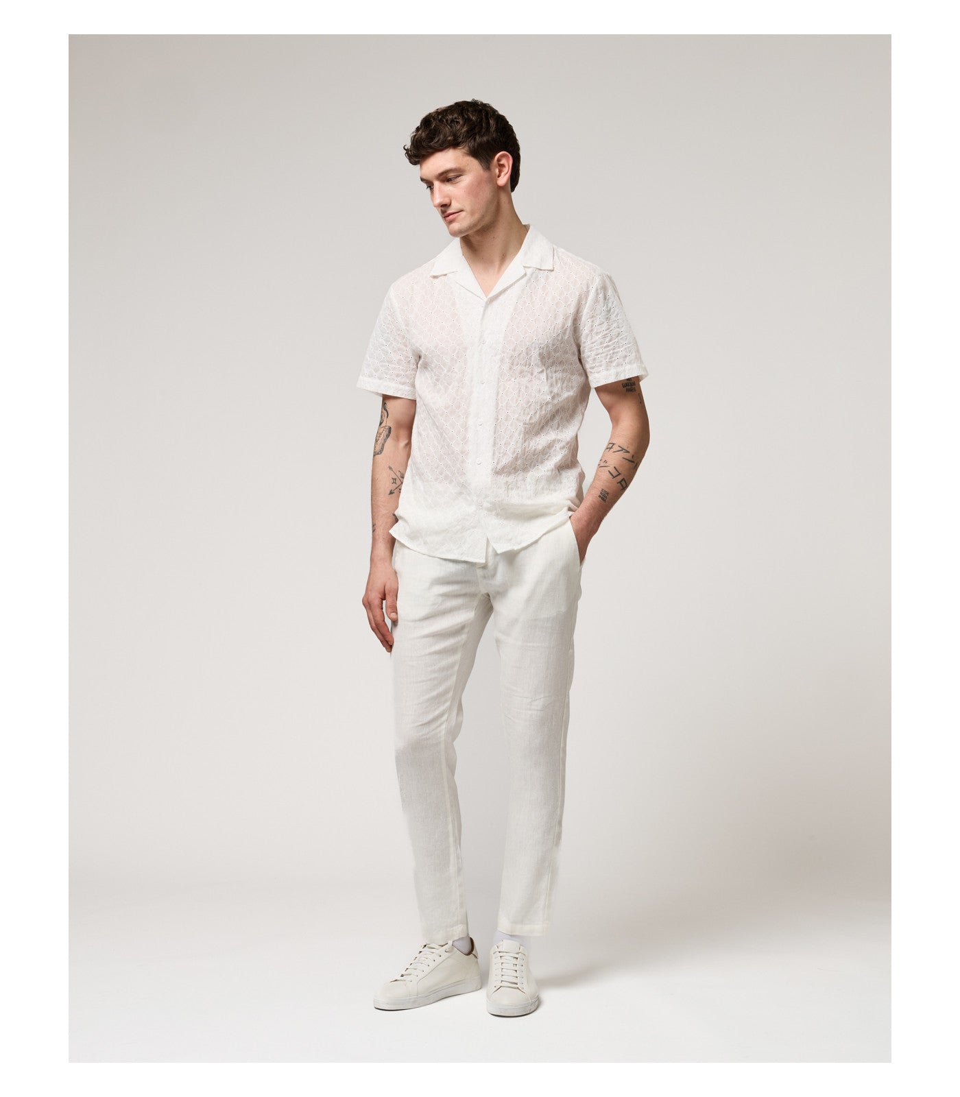 Camicia in pizzo sangallo