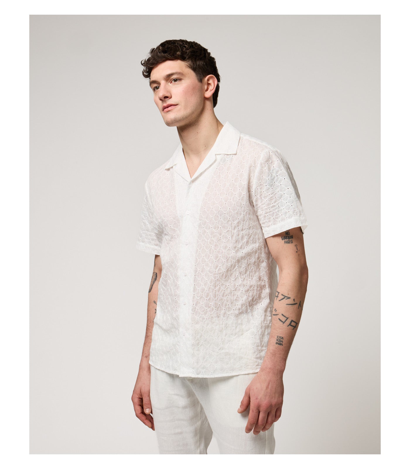 Camicia in pizzo sangallo