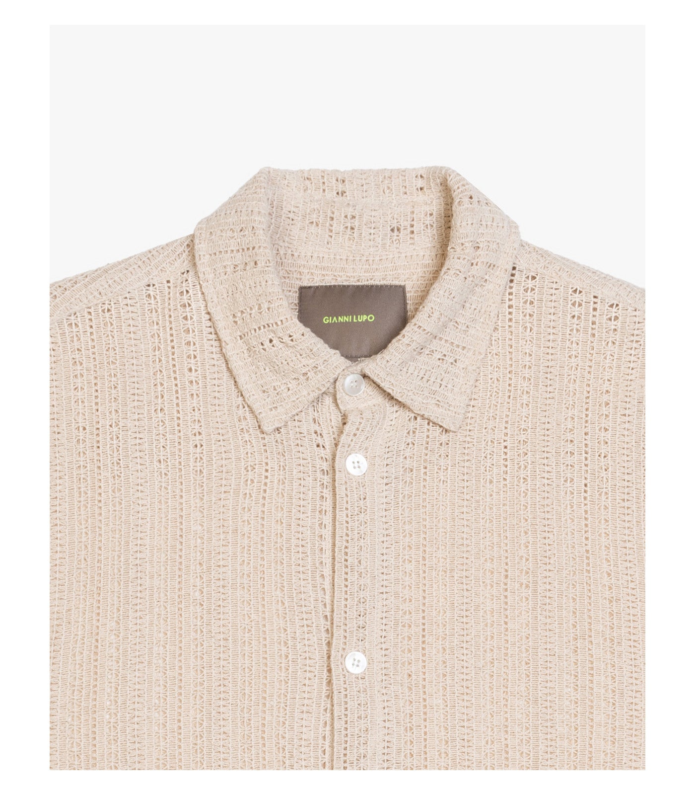 Camicia in maglia con struttura traforata