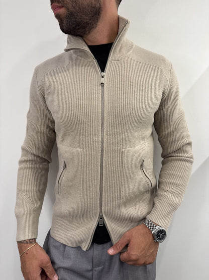 Cardigan in maglia con zip