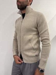 Cardigan in maglia con zip