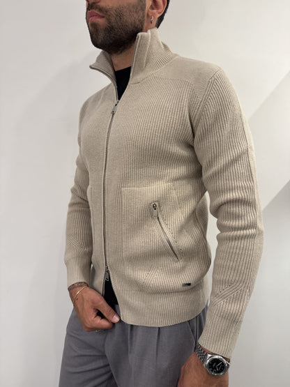 Cardigan in maglia con zip