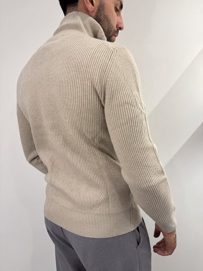 Cardigan in maglia con zip