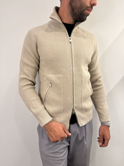 Cardigan in maglia con zip