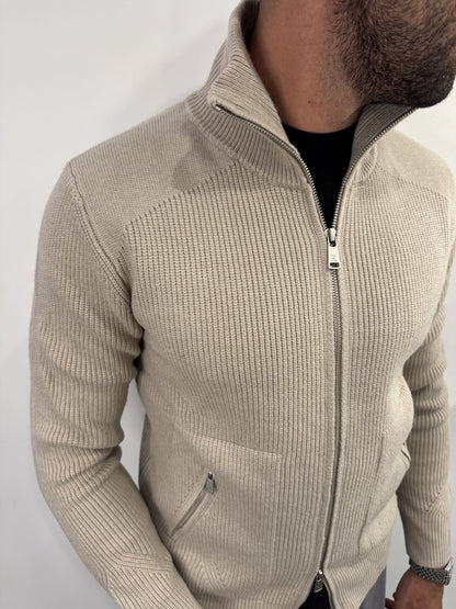Cardigan in maglia con zip