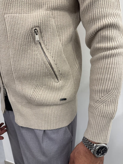 Cardigan in maglia con zip