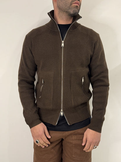 Cardigan in maglia con zip