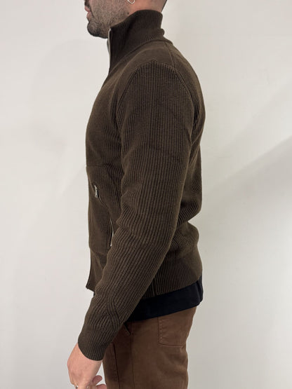 Cardigan in maglia con zip