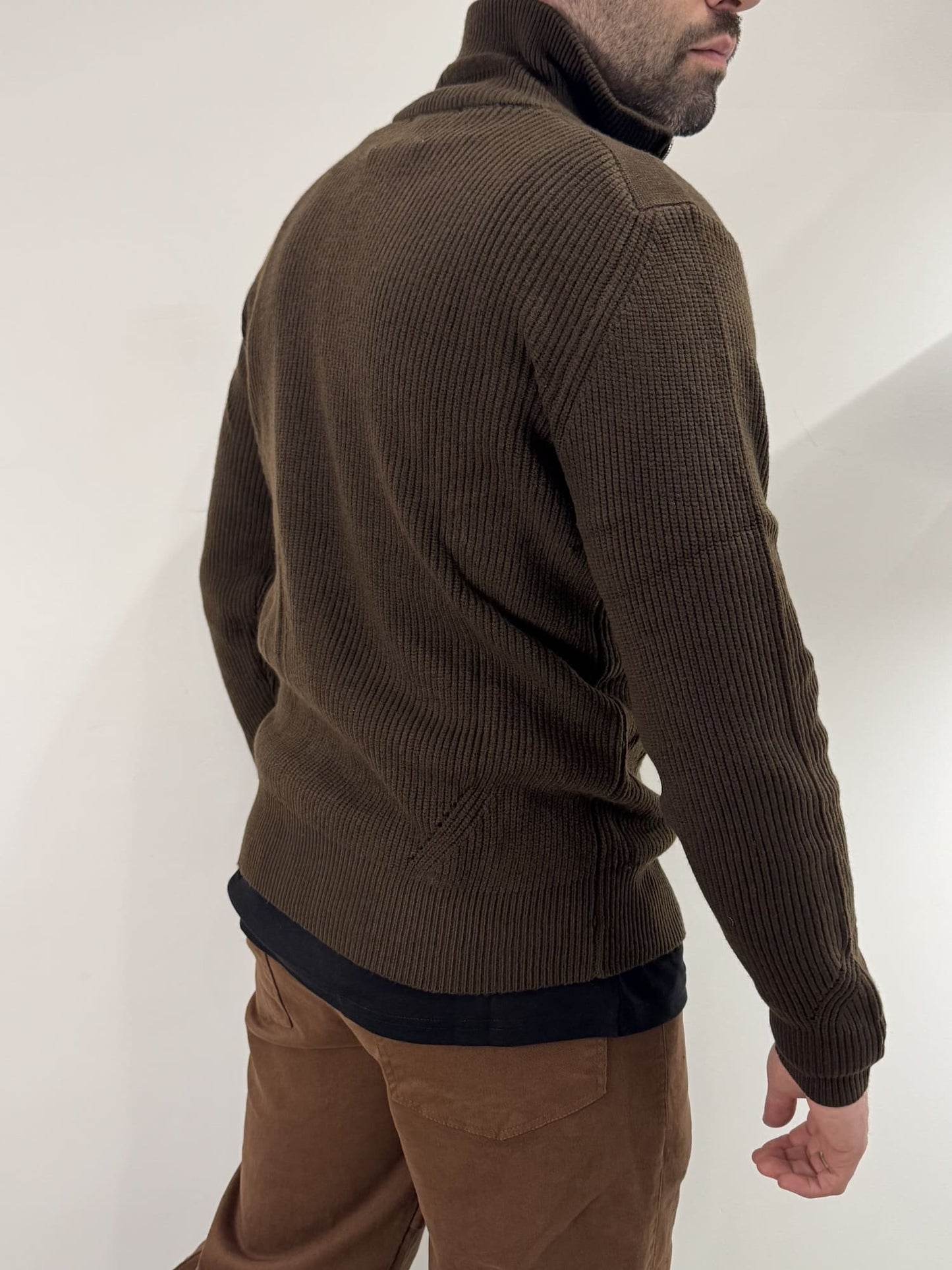 Cardigan in maglia con zip